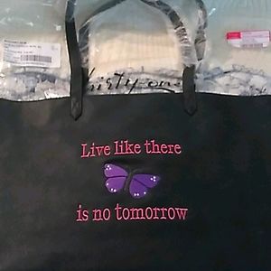 31 Distressed pebble tote bag black New